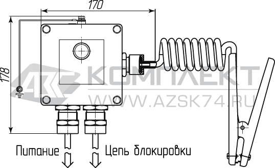 Устройство заземления автоцистерн УЗА-М-220В